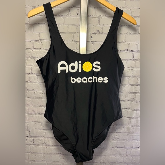 NWT. No Boundaries 1 Piece Swim Suit. Cheeky High Leg Cut. Scoop Back. - Picture 2 of 10